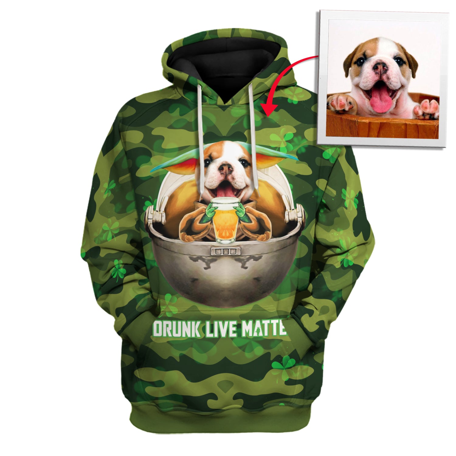 Customized Photos Clothing Saint Patrick Days Drunk Live Matters
