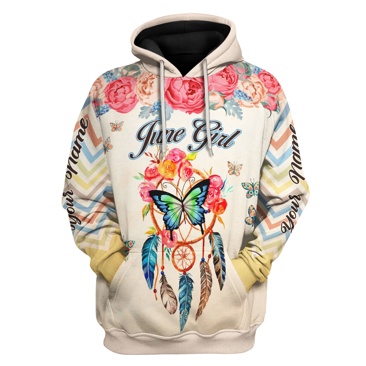 CustomsPig Personalized Hoodie June Girl All Over Printed
