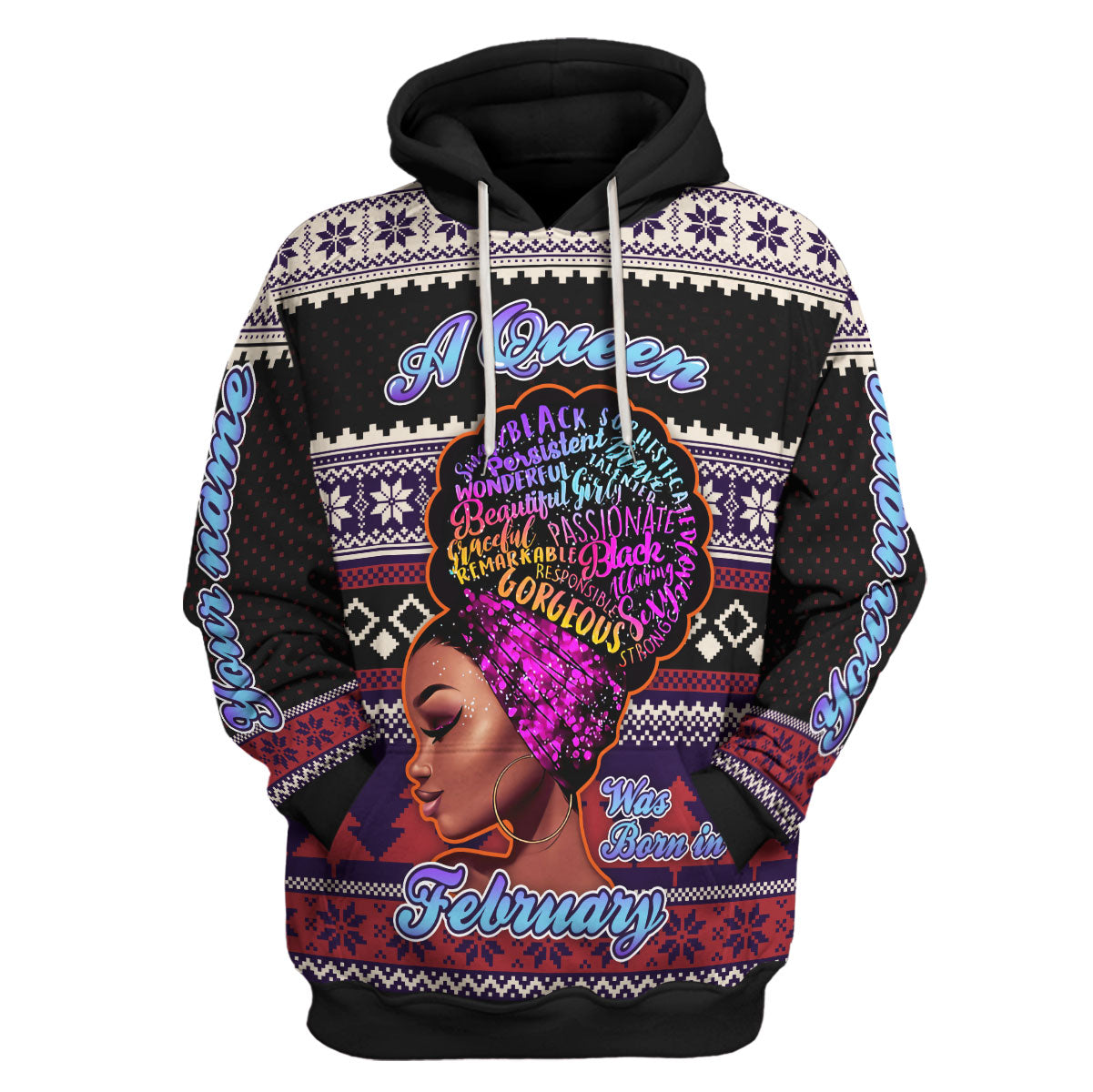 CustomsPig Personalized Tops February Queen All Over Printed