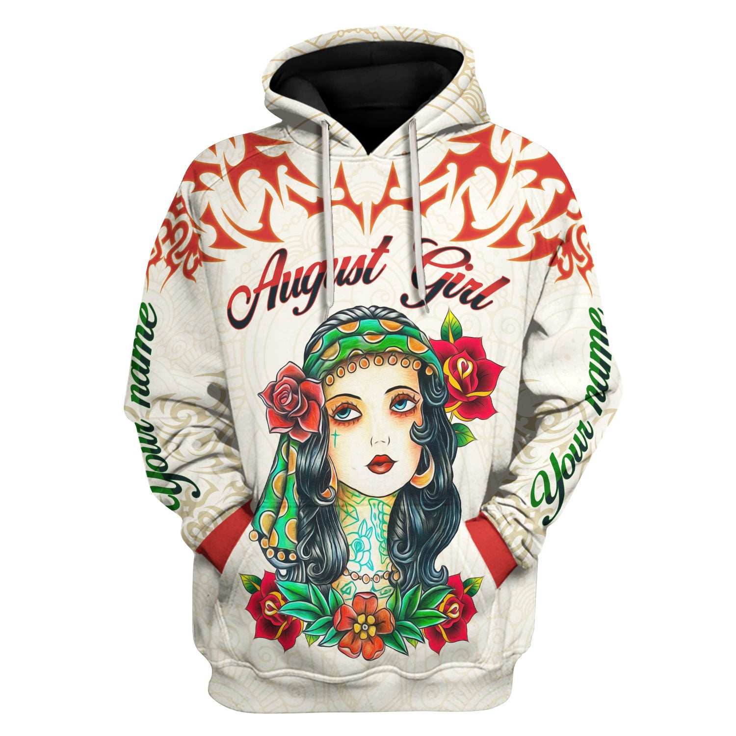 CustomsPig Personalized Tops August Girl All Over Printed