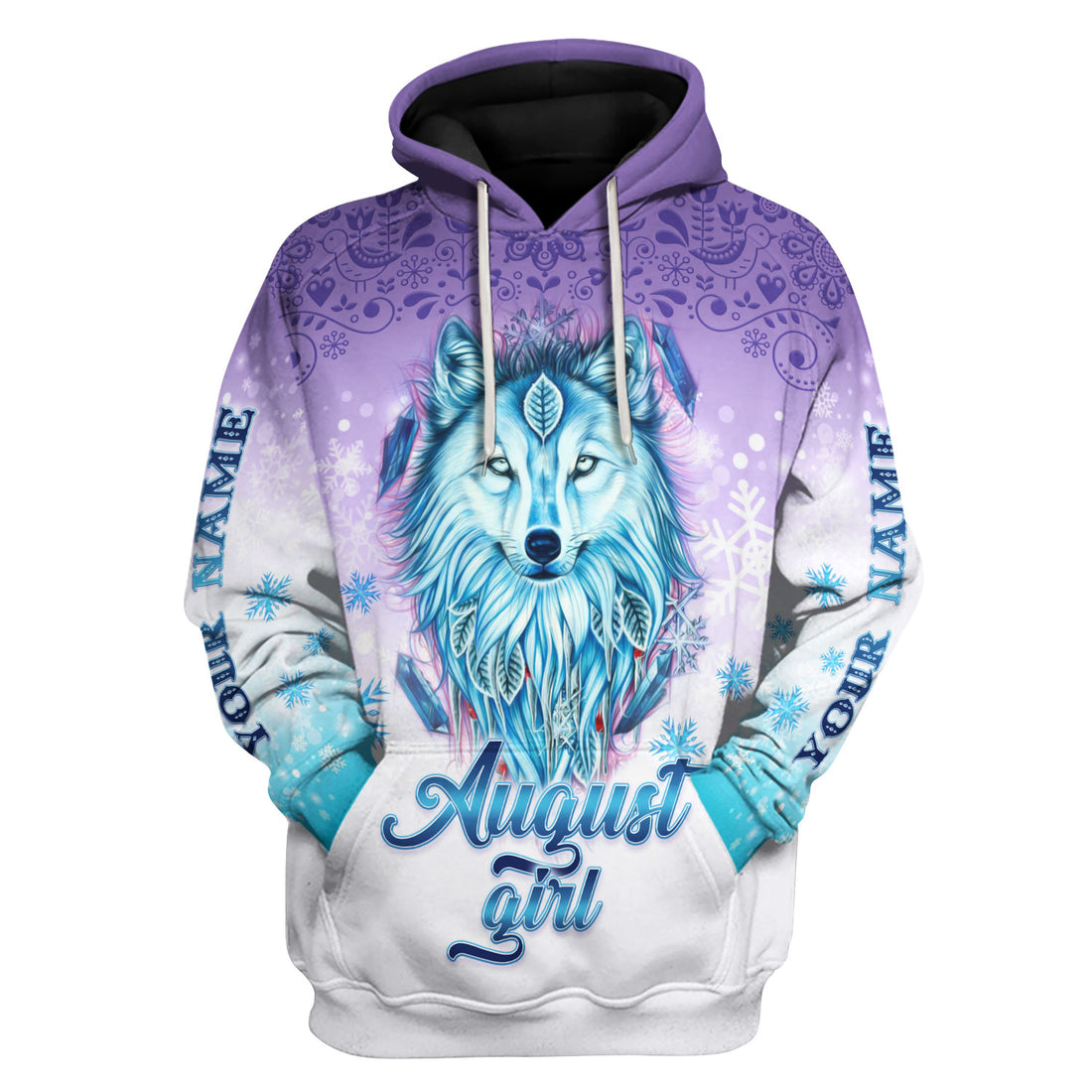 CustomsPig Personalized Hoodie I'm An August Queen All Over Printed