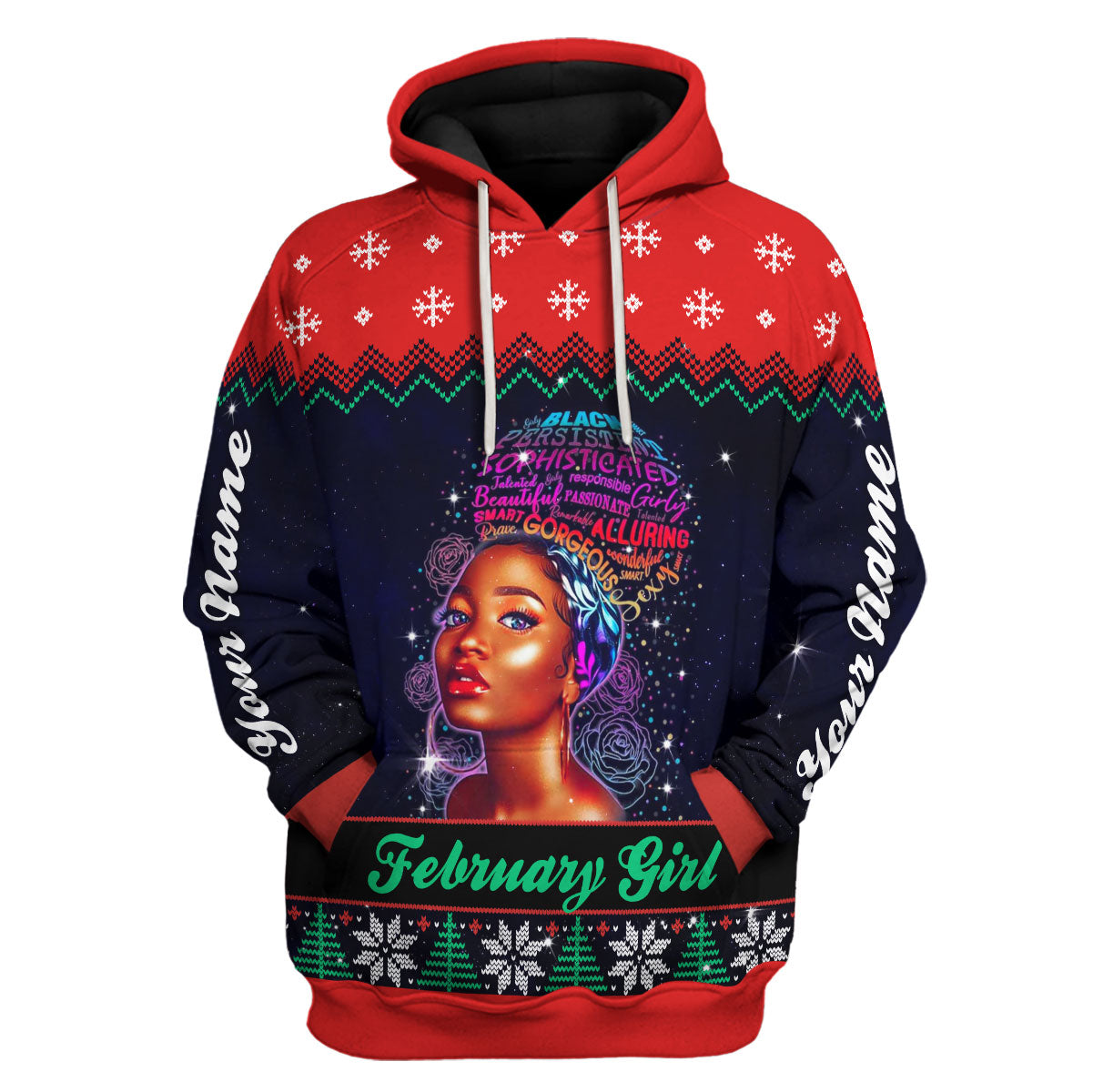CustomsPig Personalized Tops February Girl All Over Printed
