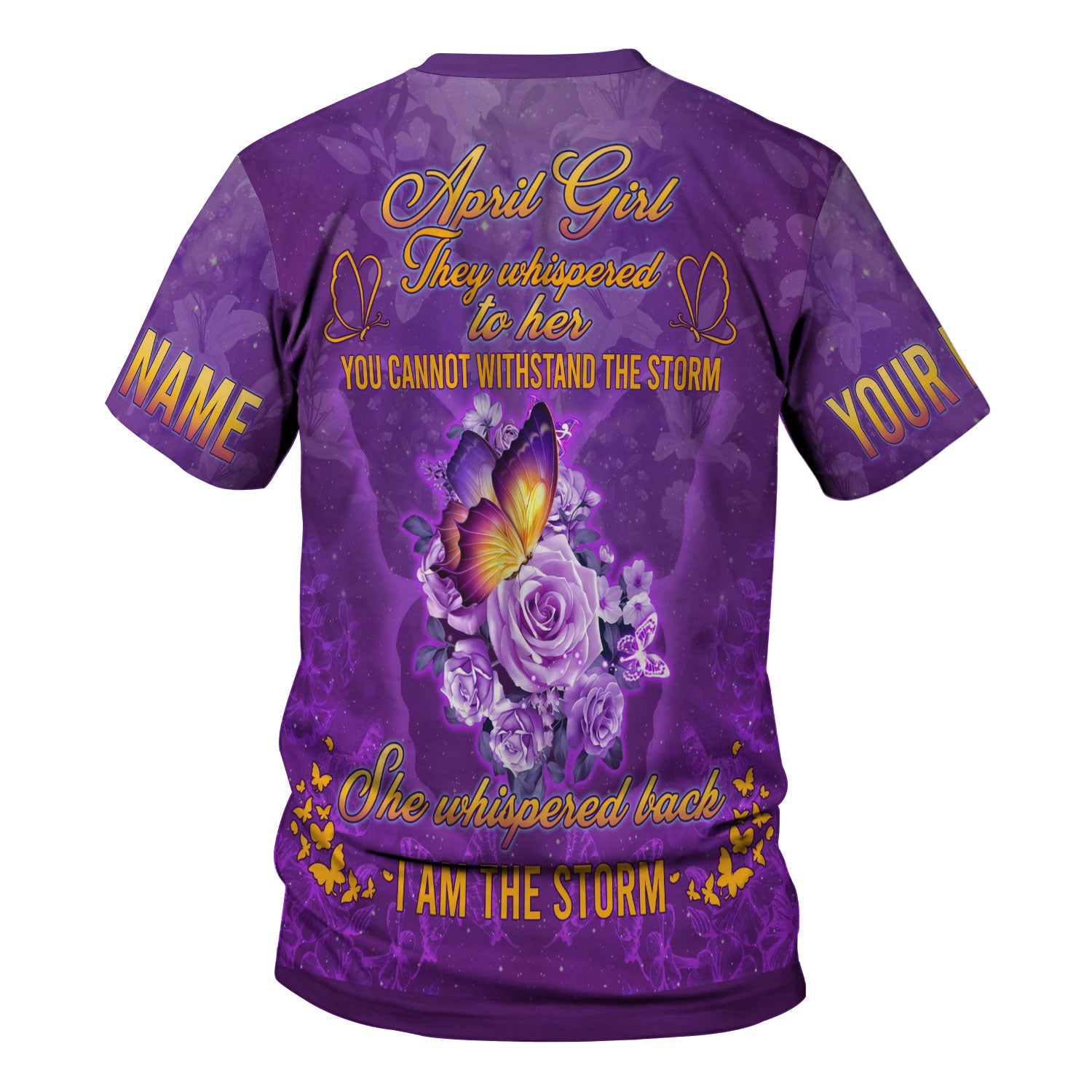 CustomsPig Personalized Tops April Girl All Over Printed