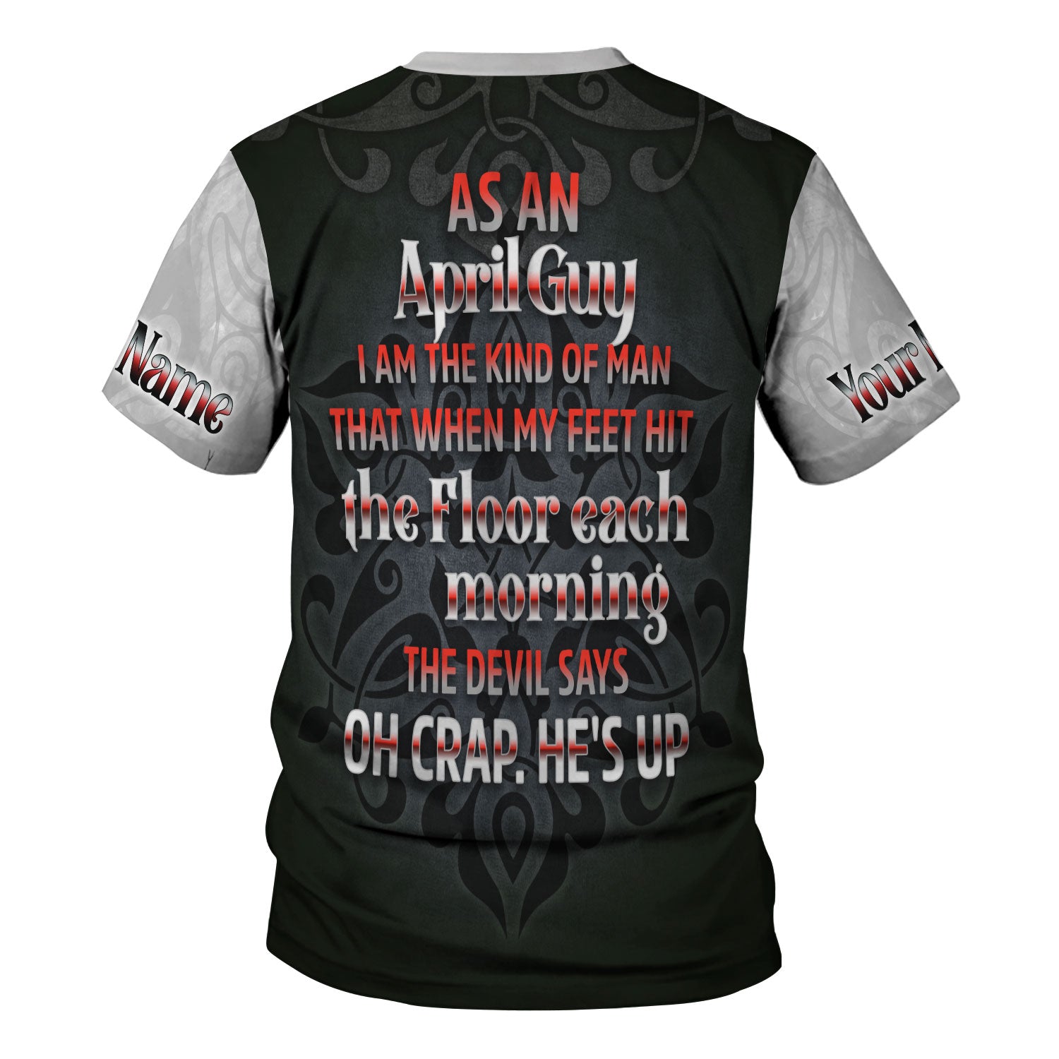 CustomsPig Personalized T-Shirt April Girl All Over Printed