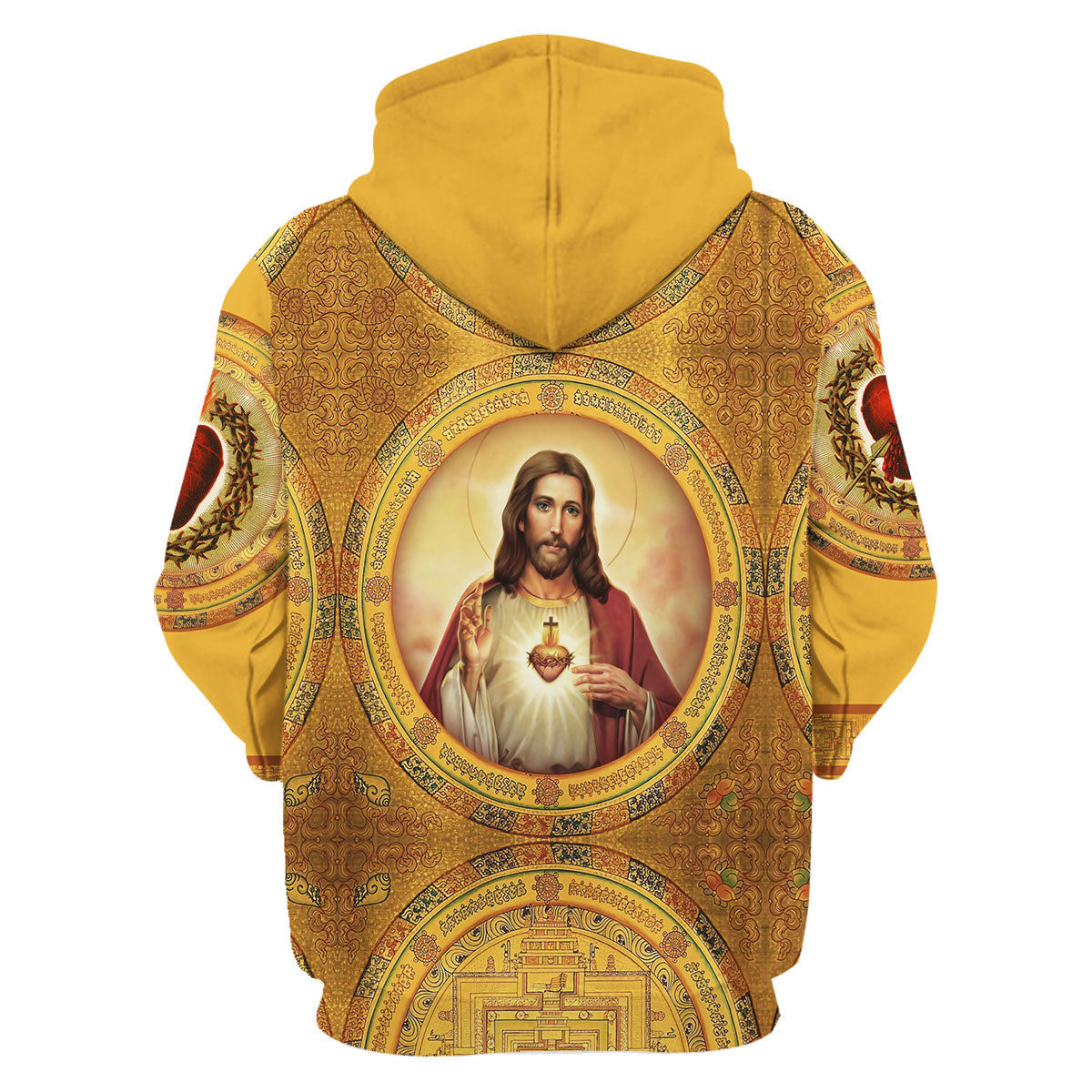 Customspig Tracksuit Tops Pullover Sweatshirt Christ Jesus, Gold 3D Apparel