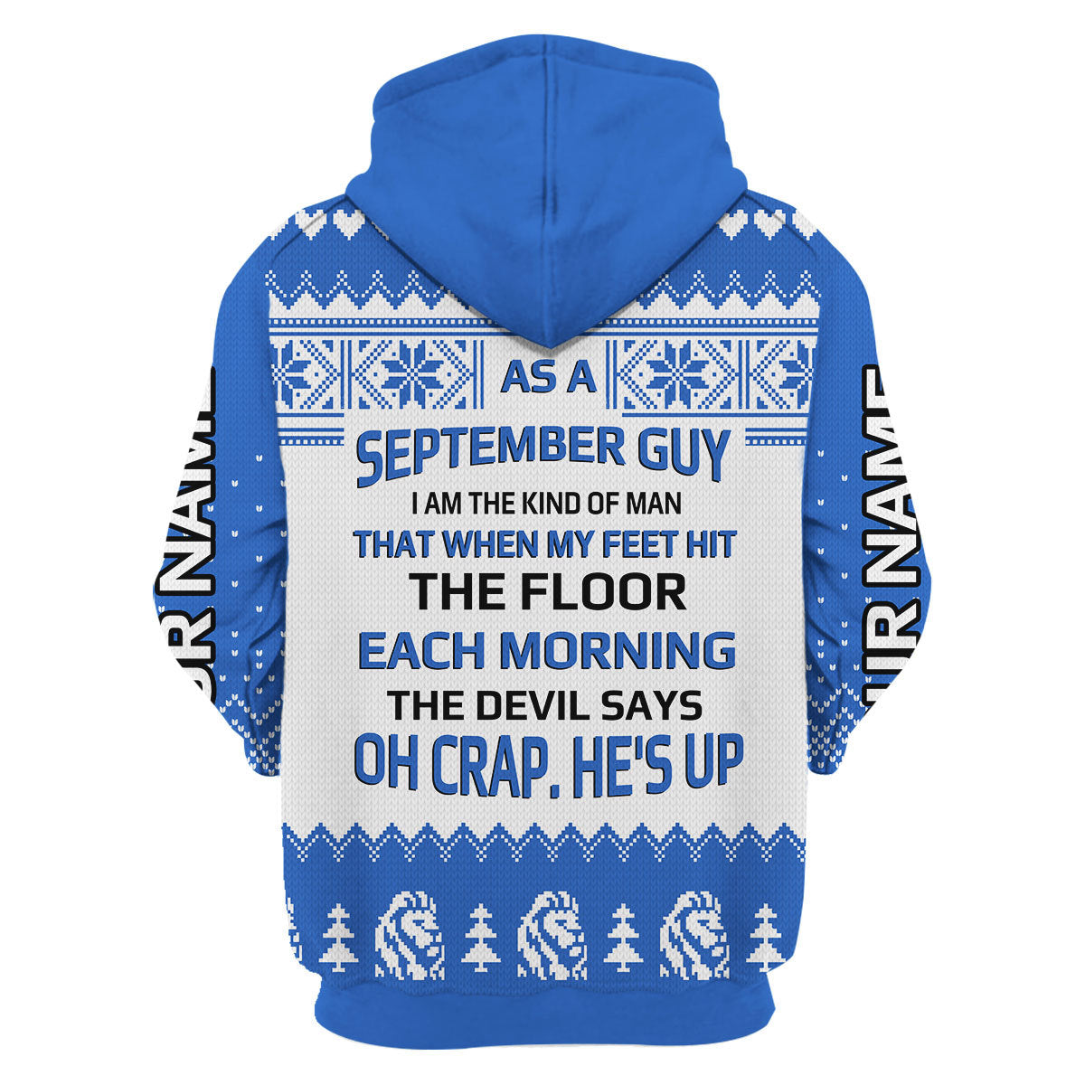 CustomsPig Personalized Hoodie September Guy All Over Printed