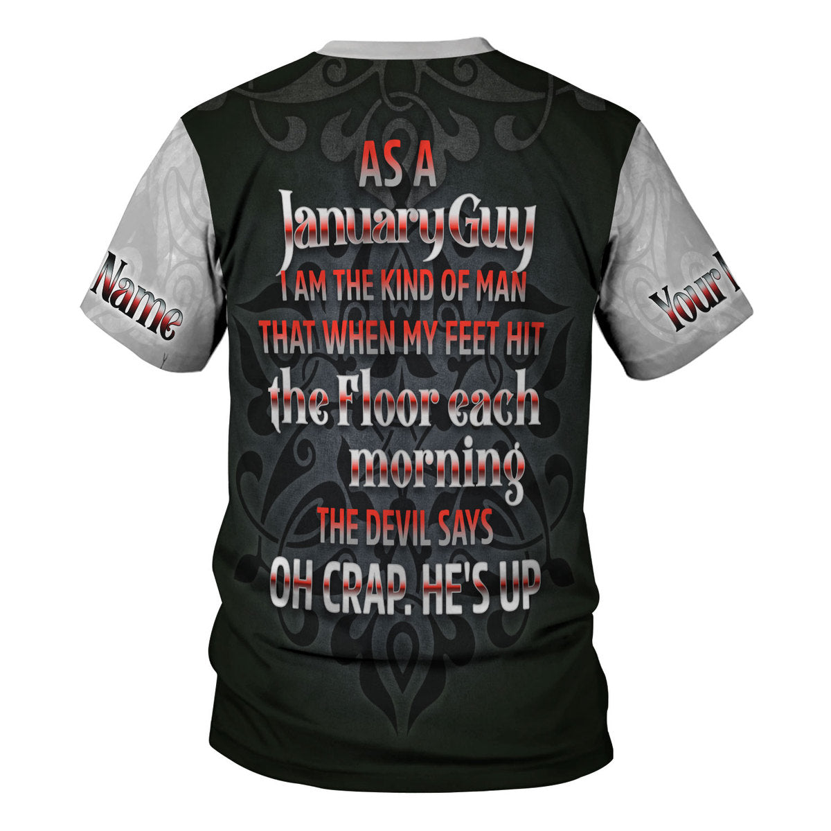 CustomsPig Personalized T-Shirt January Guy All Over Printed