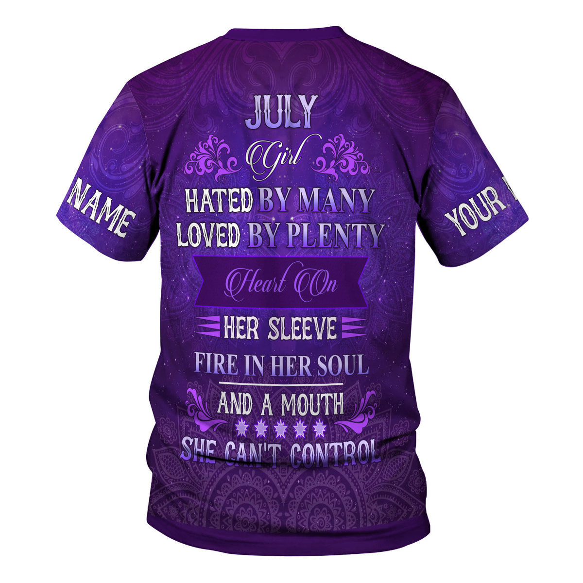 CustomsPig Personalized T-Shirt July Girl All Over Printed