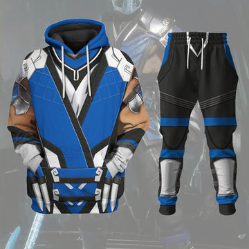 CustomsPig Mortal Kombat Sub Zero (2019) Costumes Hoodie Sweatshirt T-shirt Tracksuit