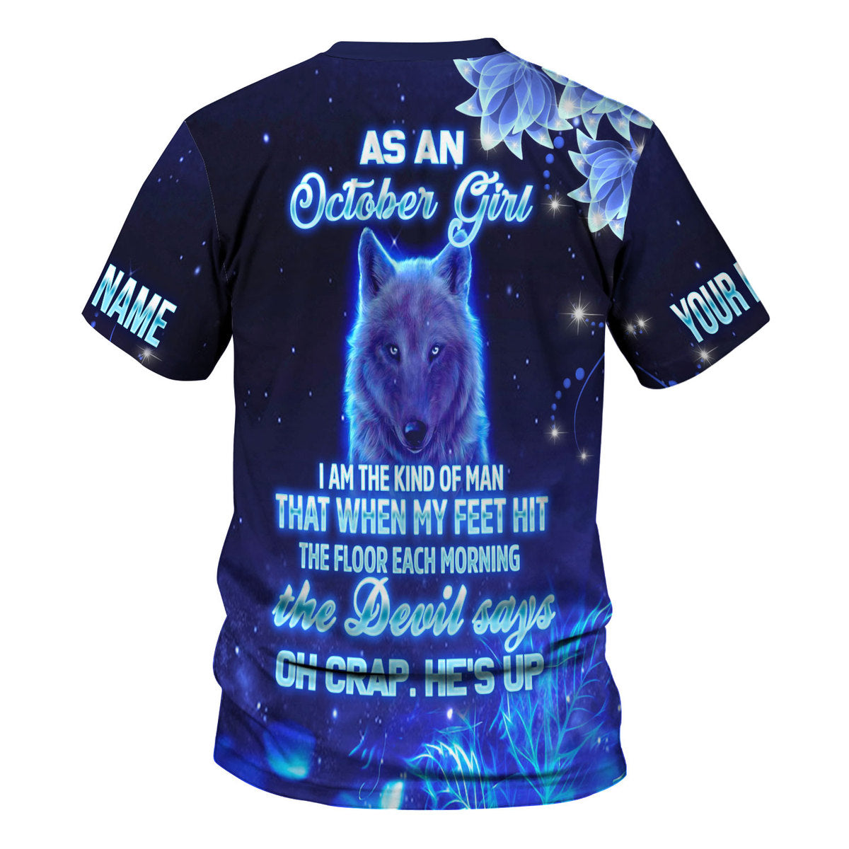 CustomsPig Personalized T-shirt October Girl All Over Printed