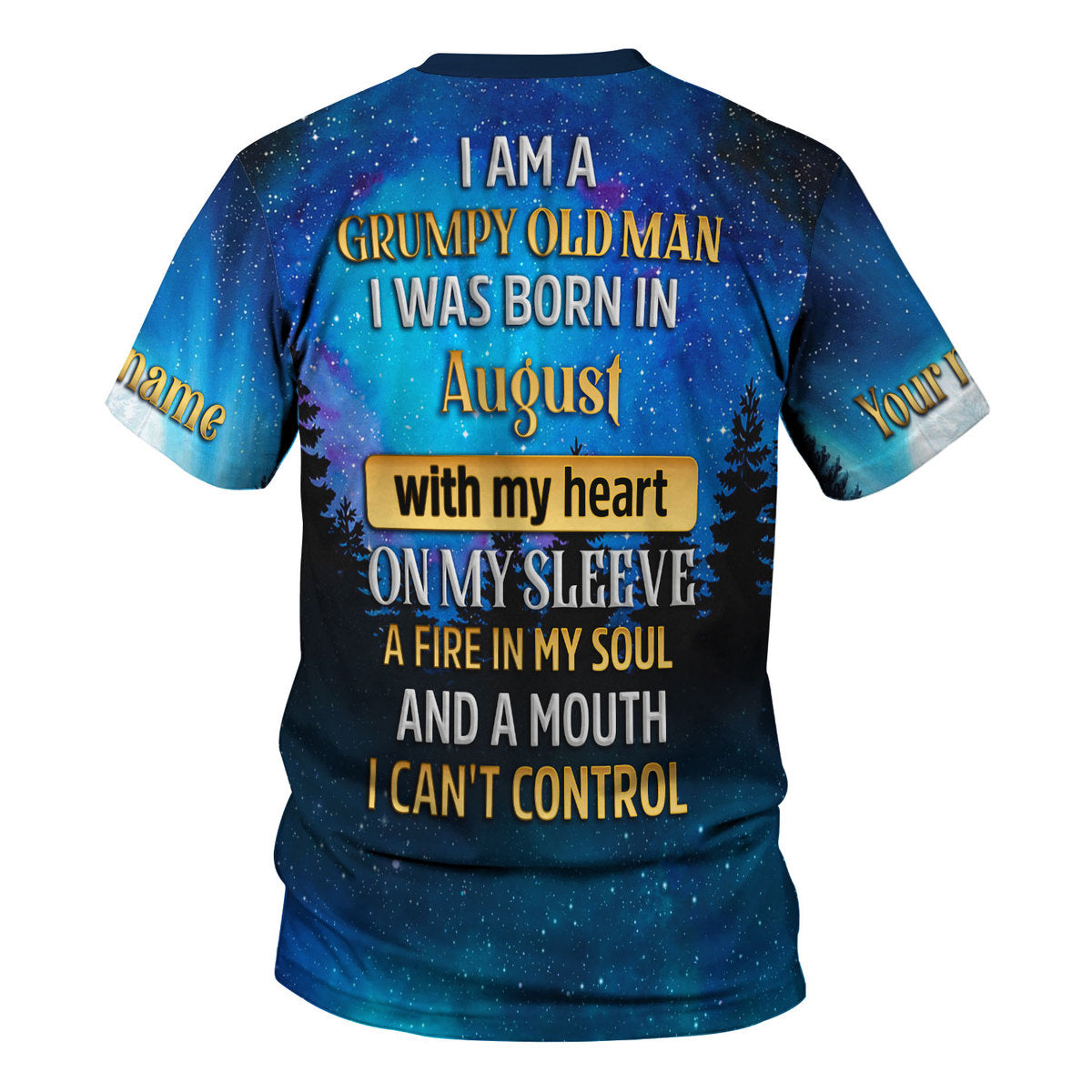CustomsPig Personalized T-shirt I Was Born In August All Over Printed