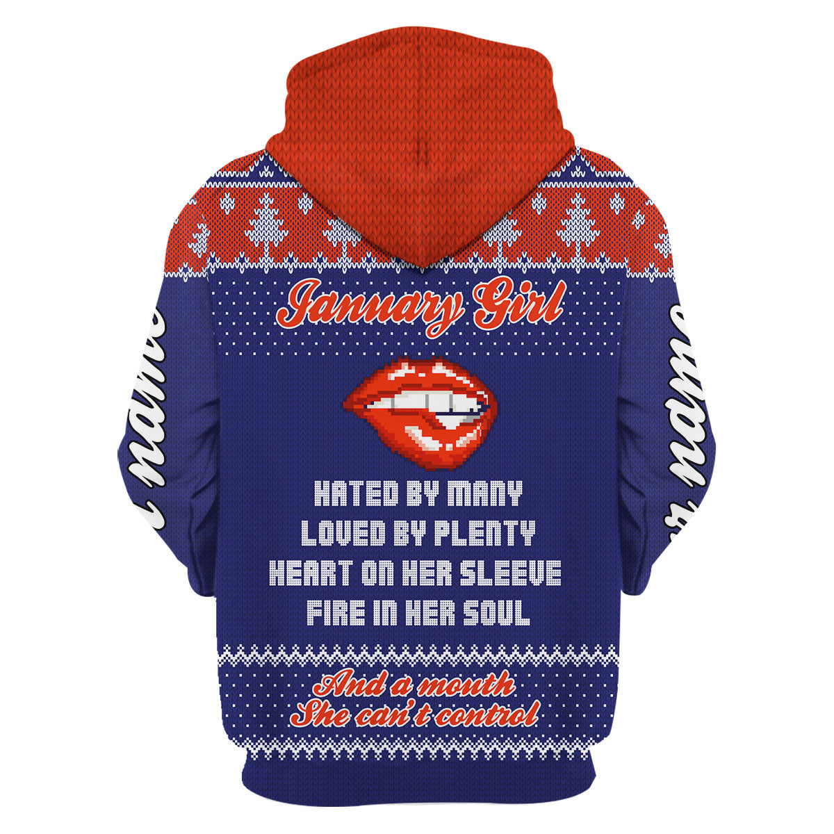 CustomsPig Personalized Hoodie January Girl All Over Printed