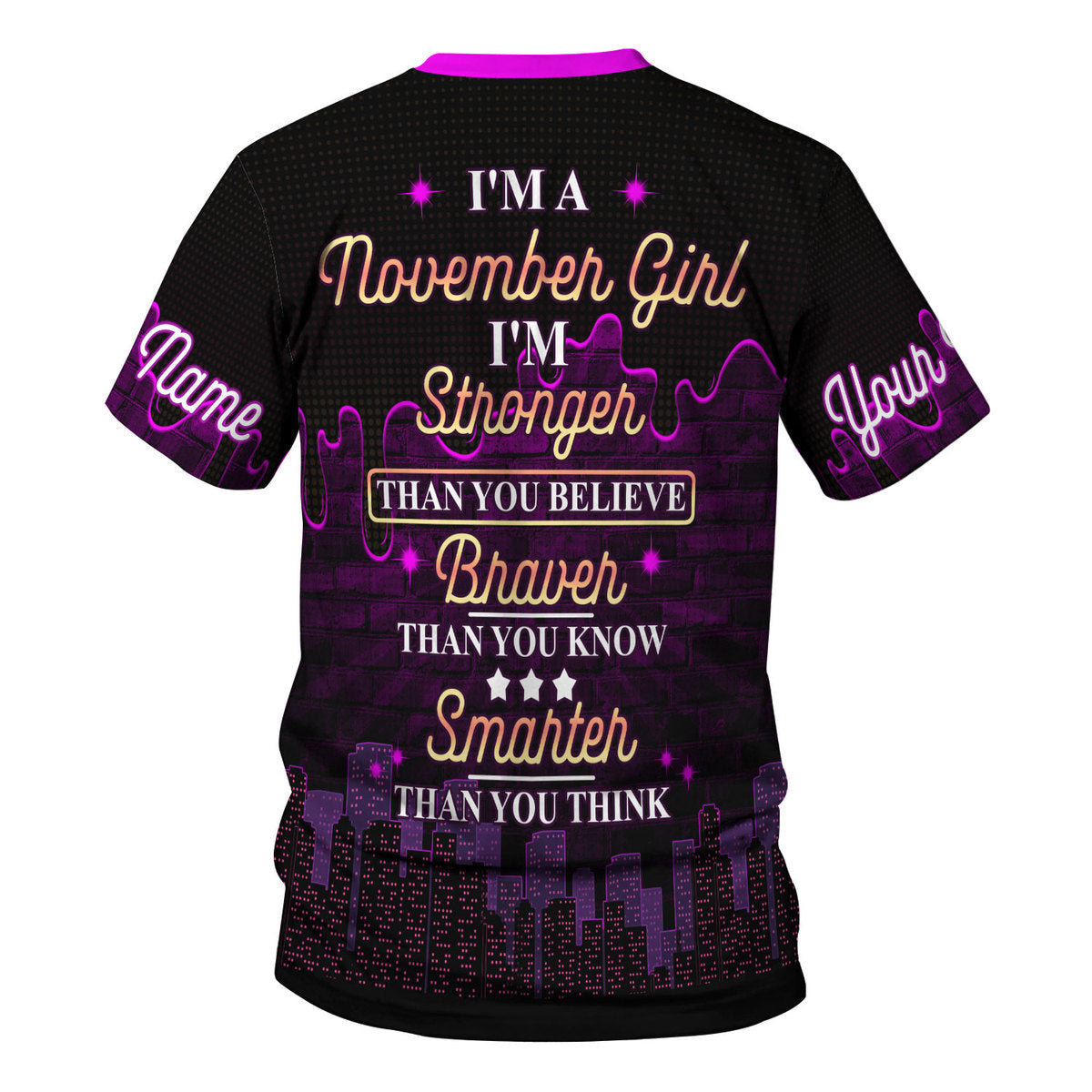 CustomsPig Personalized T-shirt I'm A November Girl All Over Printed