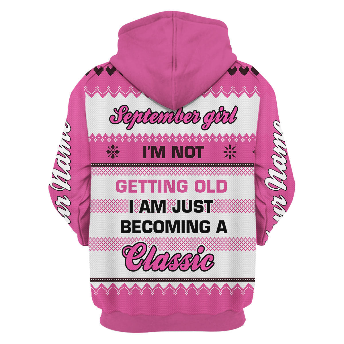 CustomsPig Personalized Hoodie September Girl All Over Printed