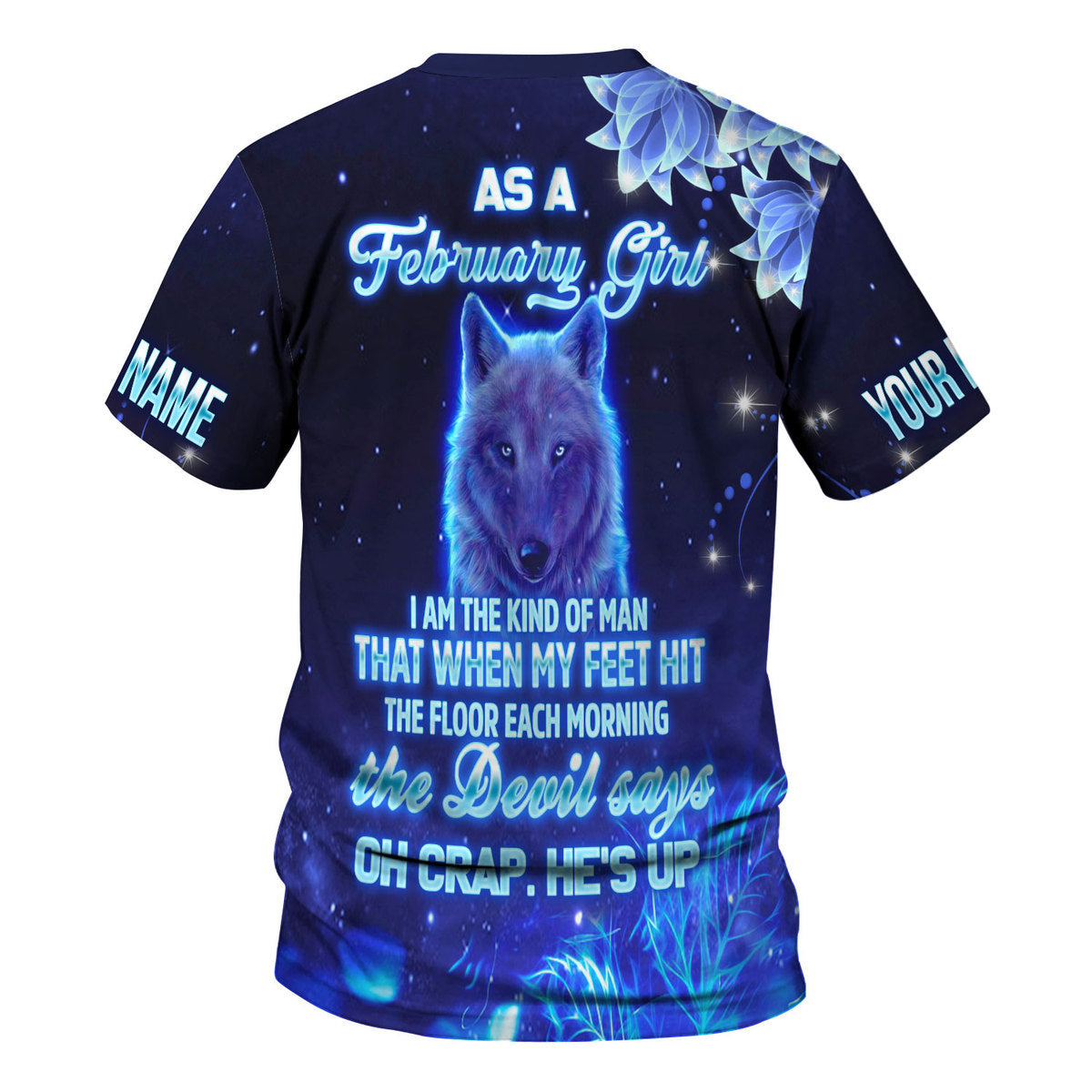 CustomsPig Personalized Tops February Girl All Over Printed