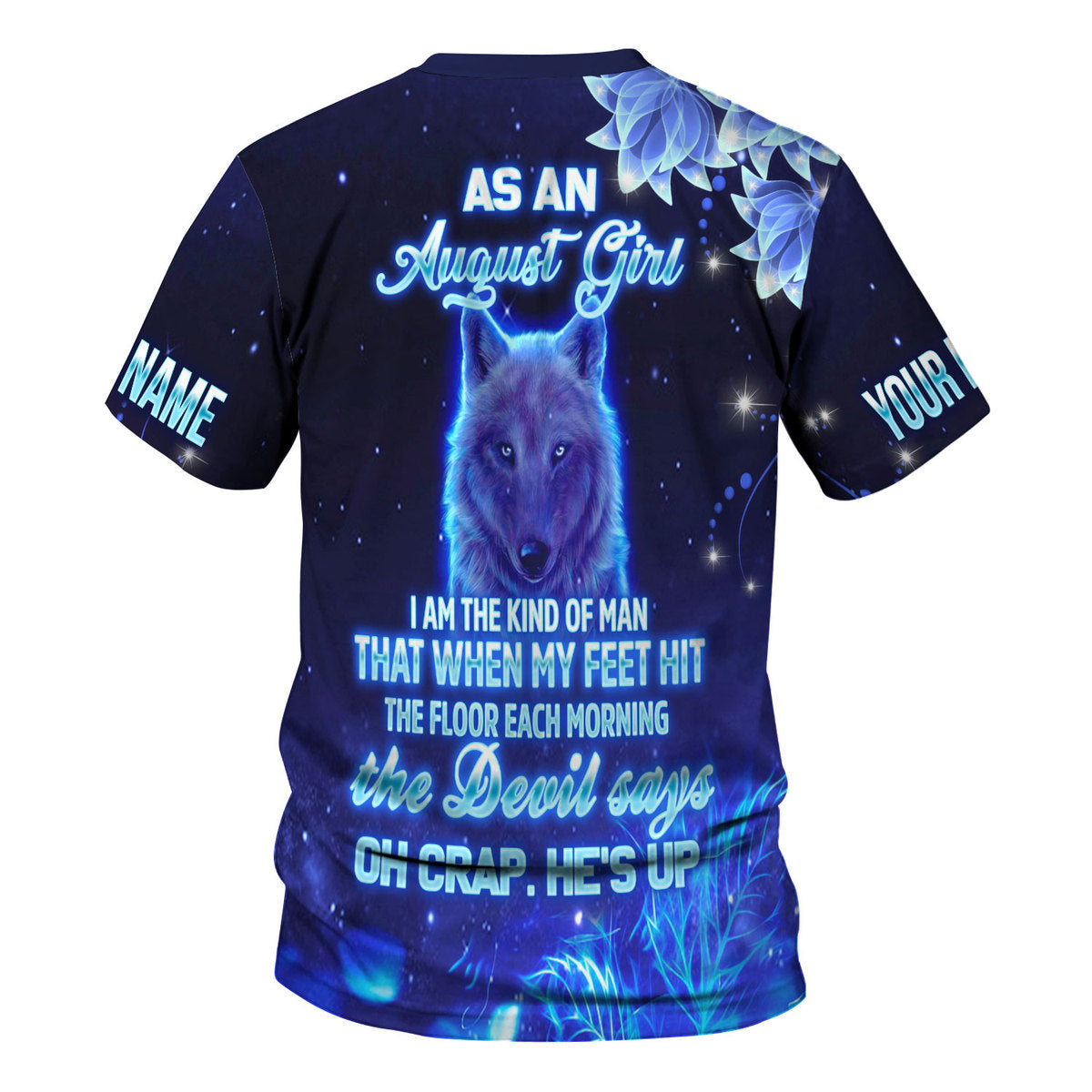 CustomsPig Personalized T-Shirt August Girl All Over Printed