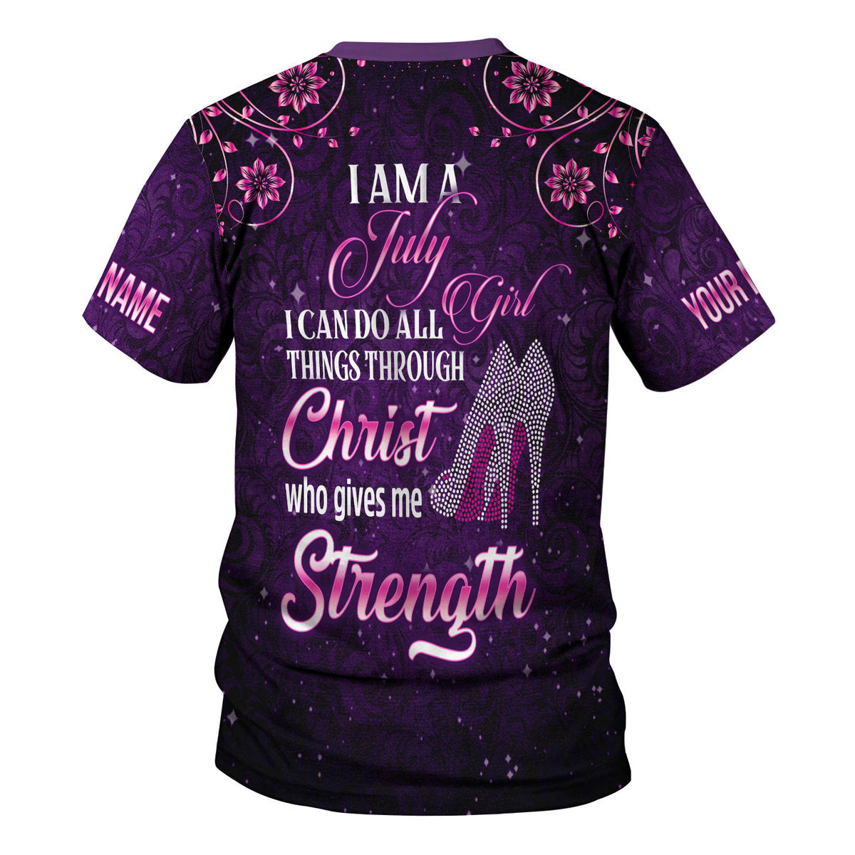 CustomsPig Personalized T-Shirt I Am A July Girl All Over Printed