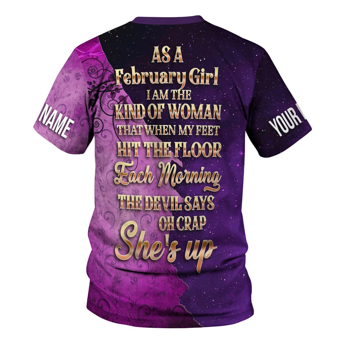 Personalized Tracksuit As A February Girl All Over Printed