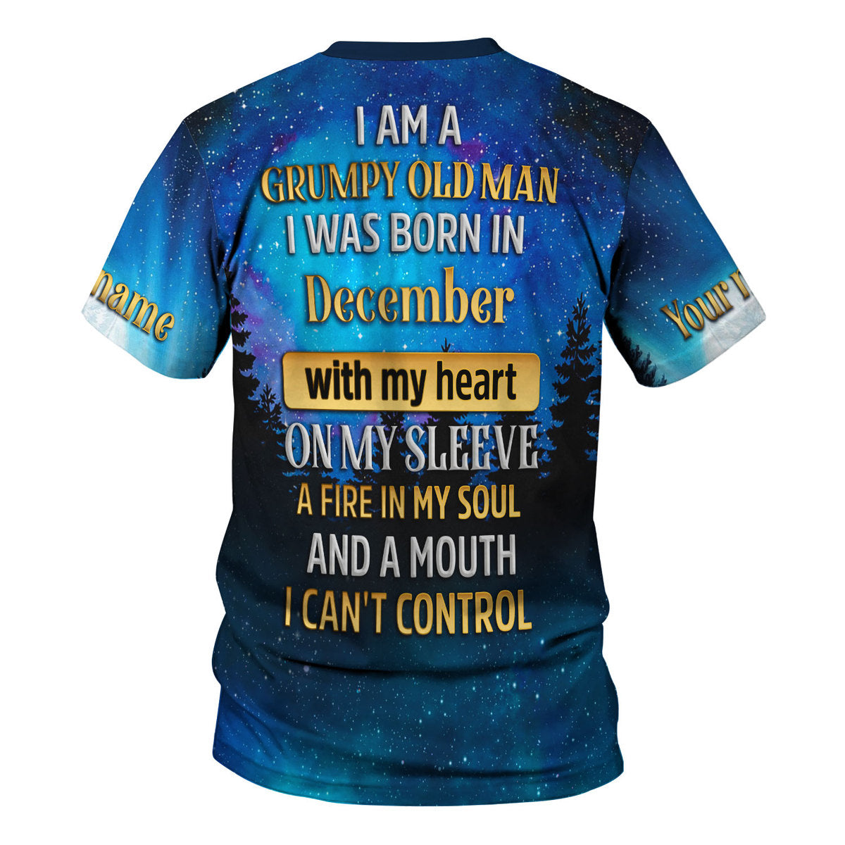 CustomsPig Personalized T-shirt I Was Born In December All Over Printed