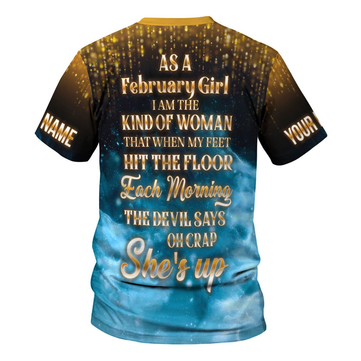 Personalized Tracksuit As A February Girl She's Up All Over Printed