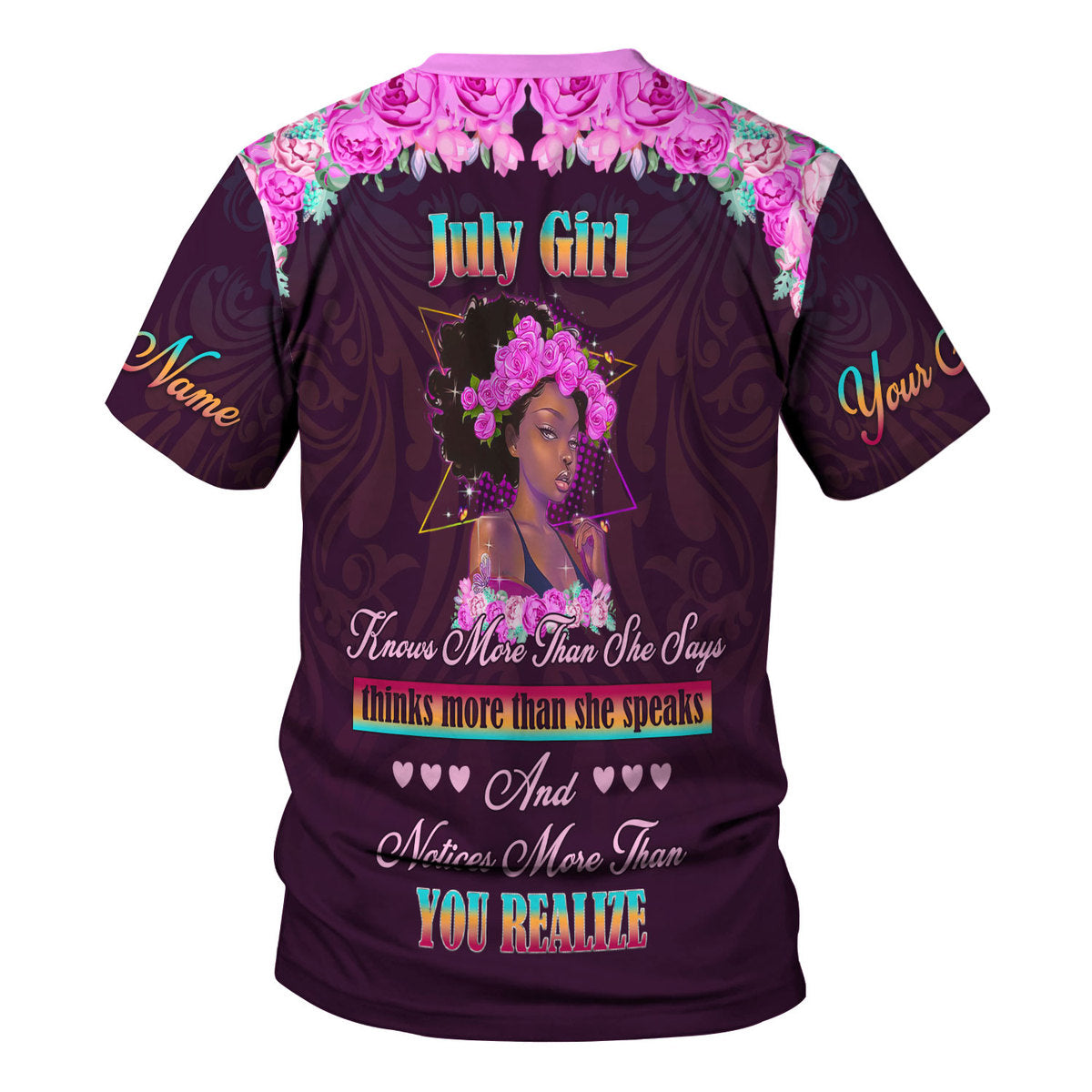 CustomsPig Personalized Tops July Girl All Over Printed