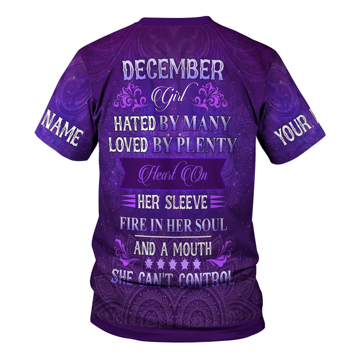 CustomsPig Personalized T-shirt December Girl All Over Printed