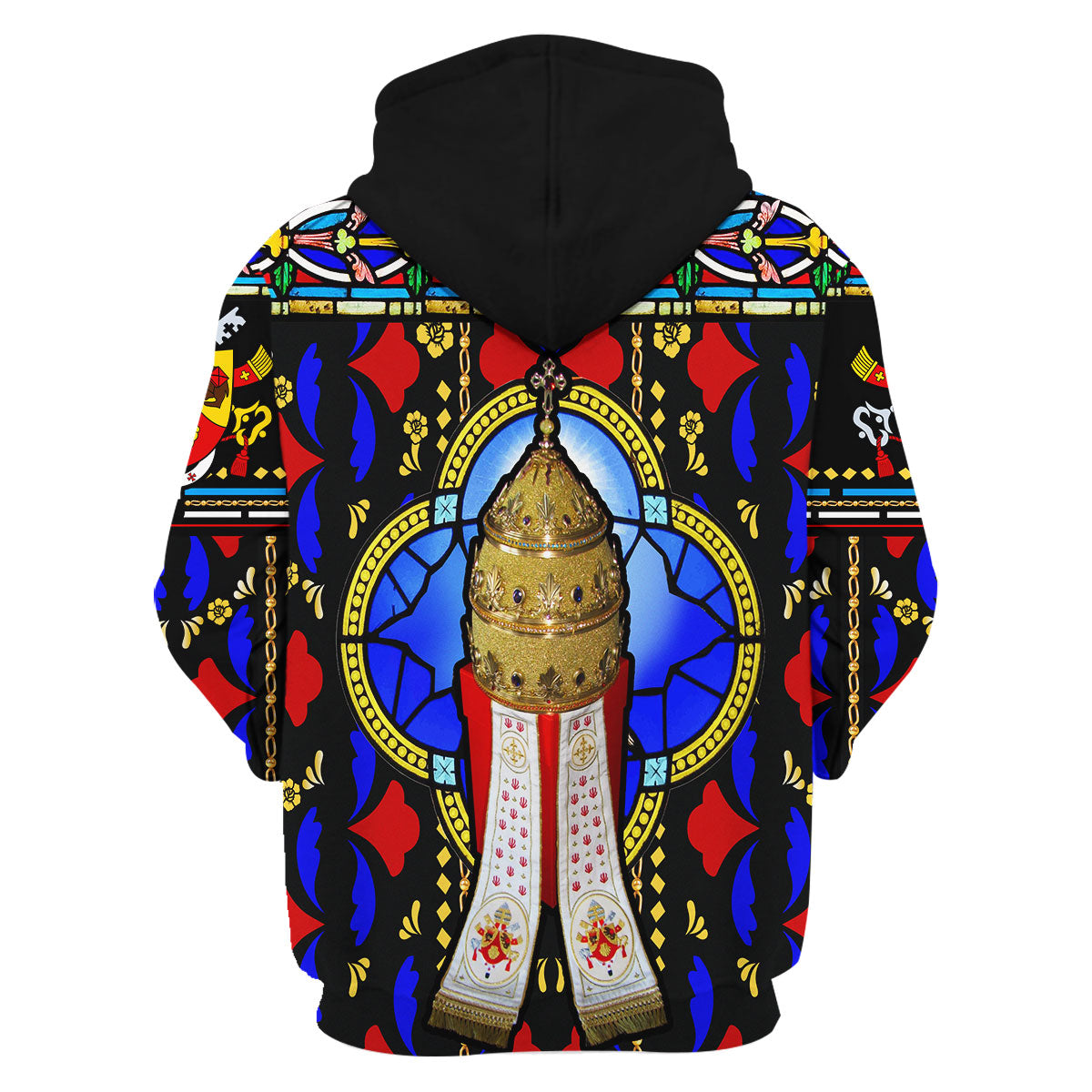 Tracksuit Tops Pullover Sweatshirt Pope Benedict XVI Stained Glass 3D Apparel