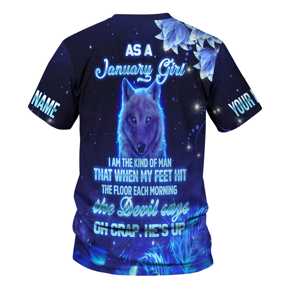 CustomsPig Personalized T-Shirt January Girl All Over Printed