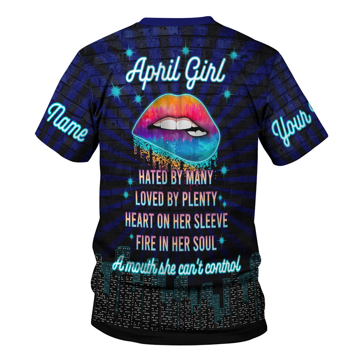 CustomsPig Personalized T-Shirt April Girl All Over Printed
