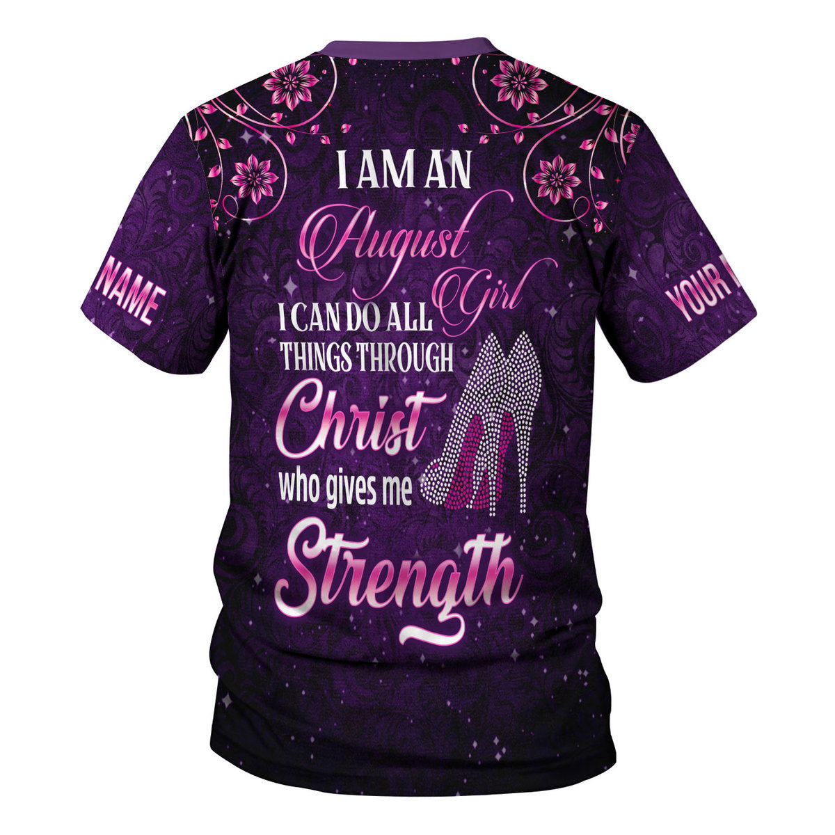 CustomsPig Personalized T-shirt I Am An August Girl All Over Printed