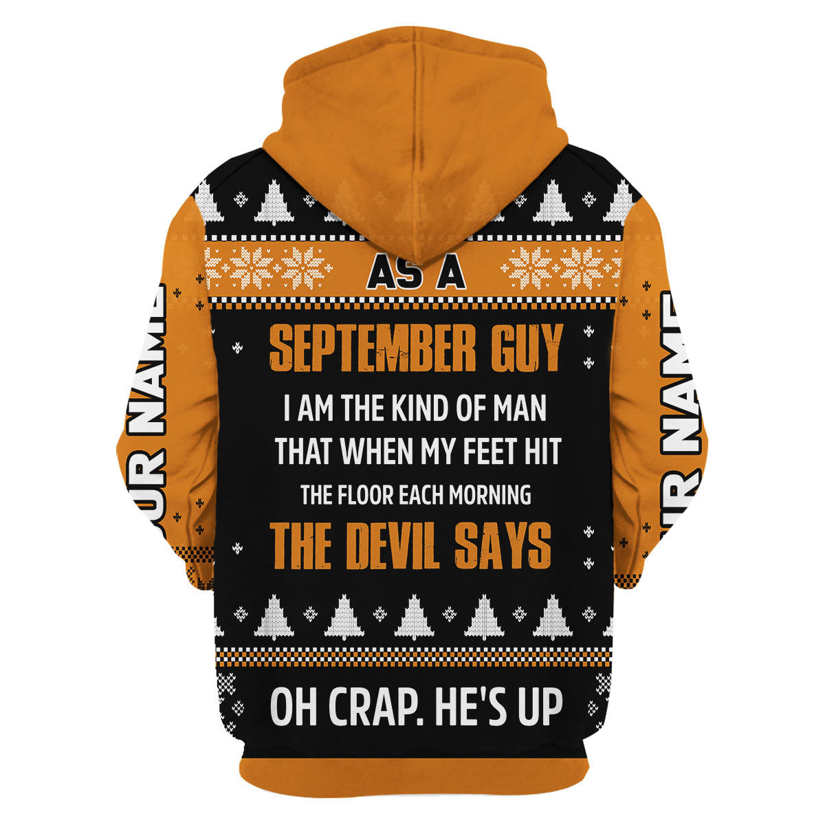 CustomsPig Personalized Zip Hoodie September Guy All Over Printed