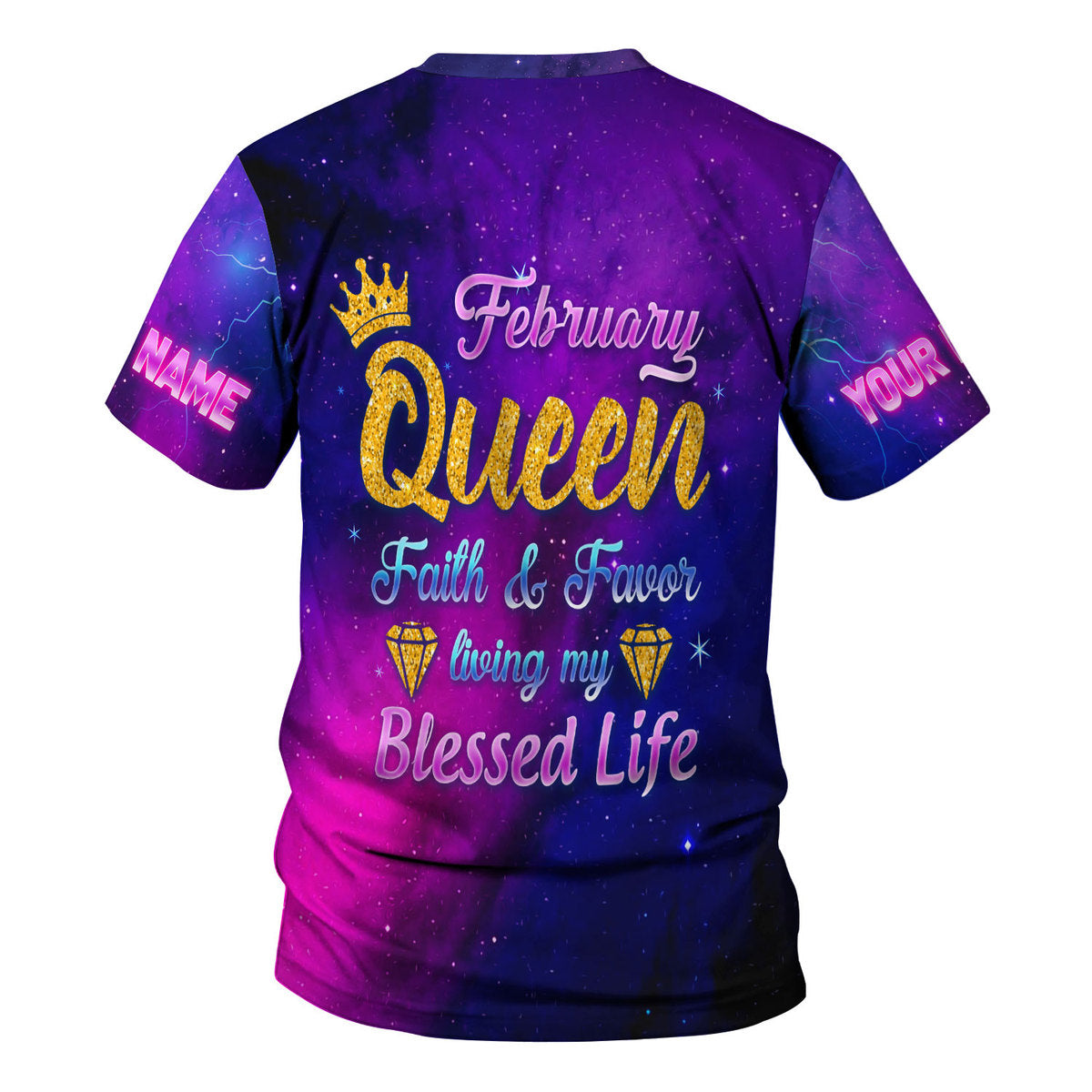 CustomsPig Personalized Tops February Queen All Over Printed