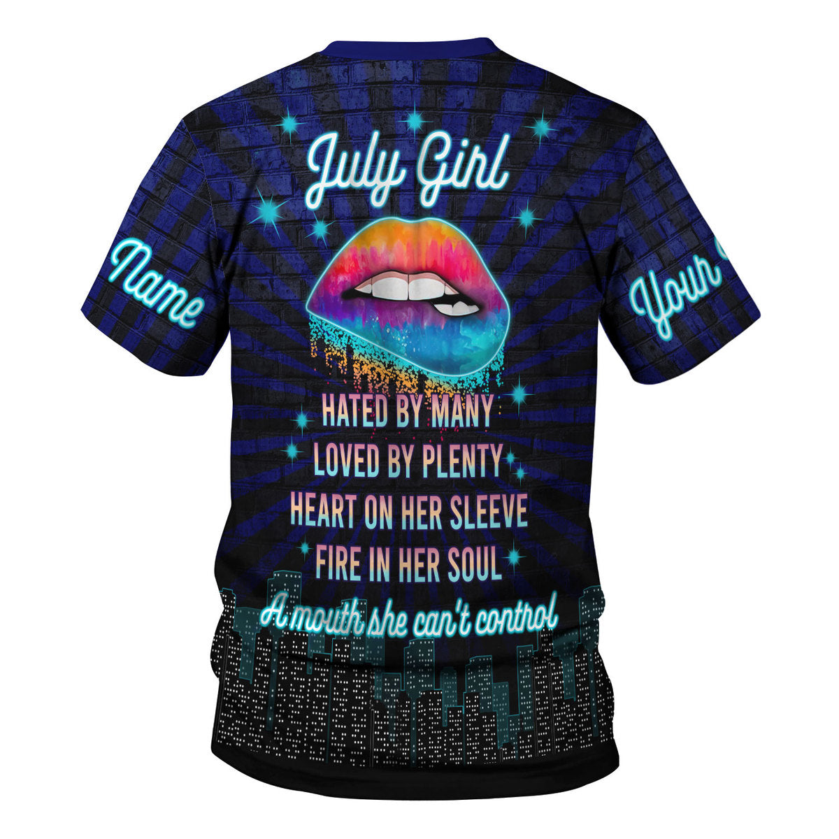 CustomsPig Personalized Tops July Girl All Over Printed