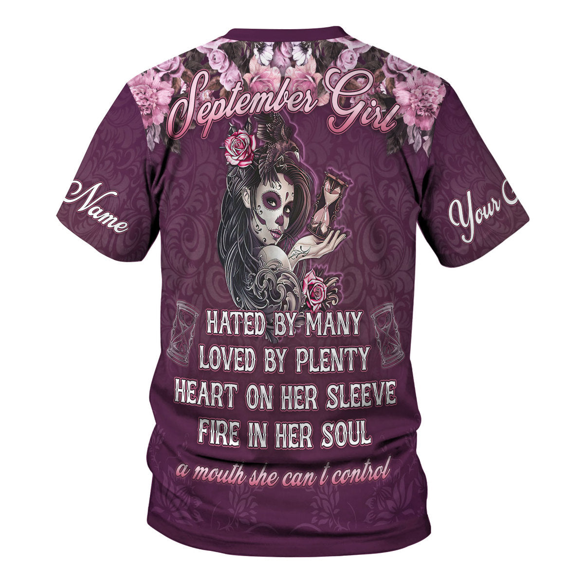 Customspig Personalized T-Shirt September Girl All Over Printed