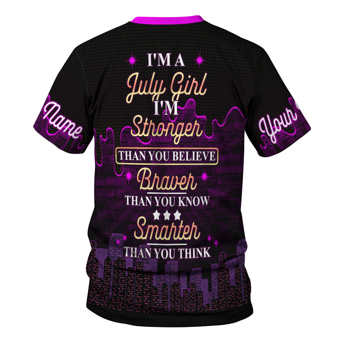 CustomsPig Personalized T-Shirt I'm A July Girl All Over Printed