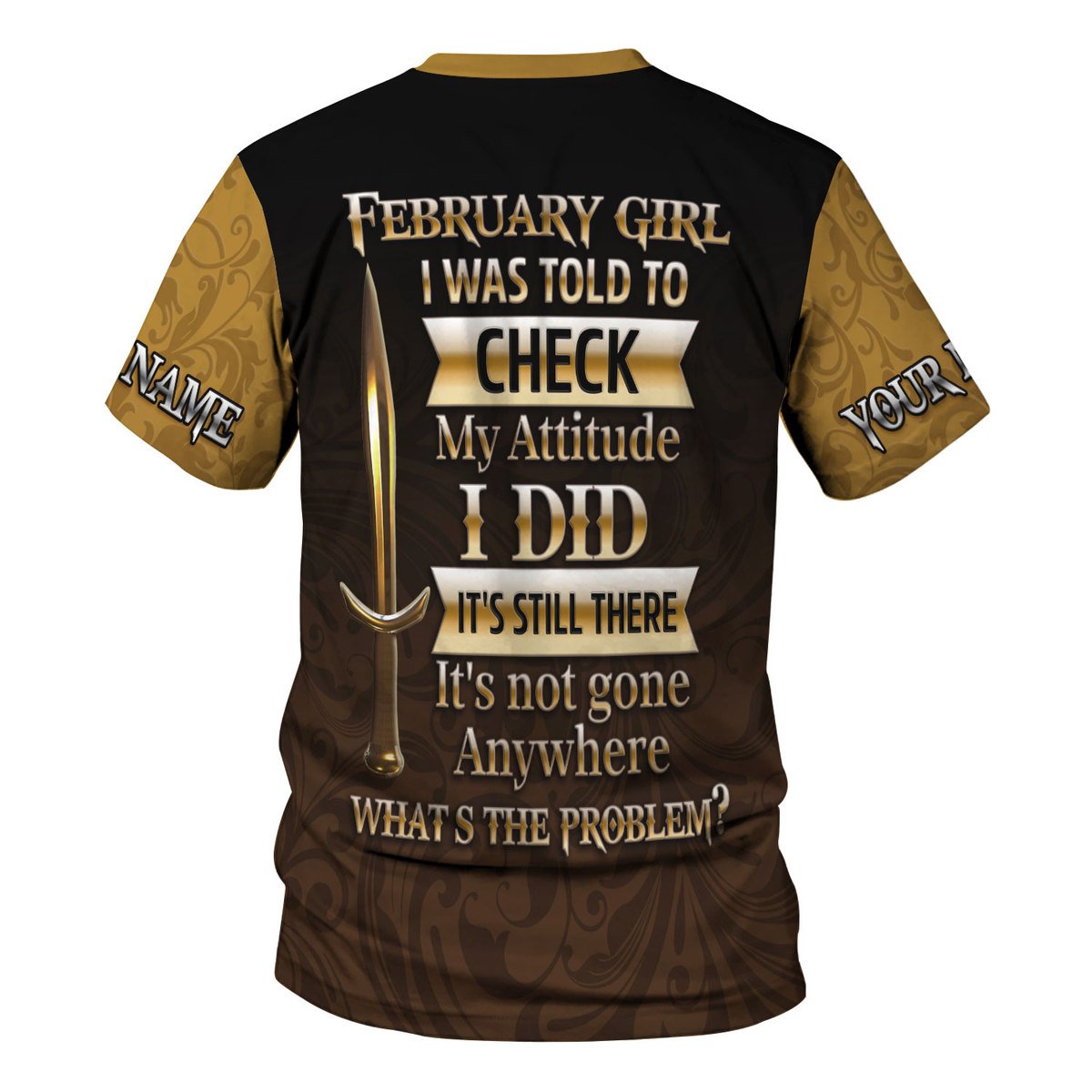 Personalized Tracksuit I'm A February Girl All Over Printed