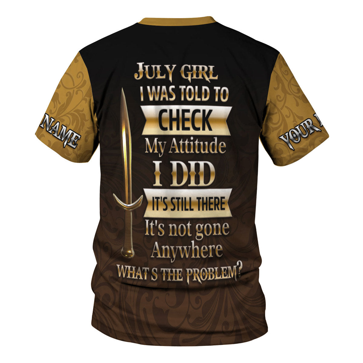 CustomsPig Personalized T-Shirt I'm A July Girl All Over Printed