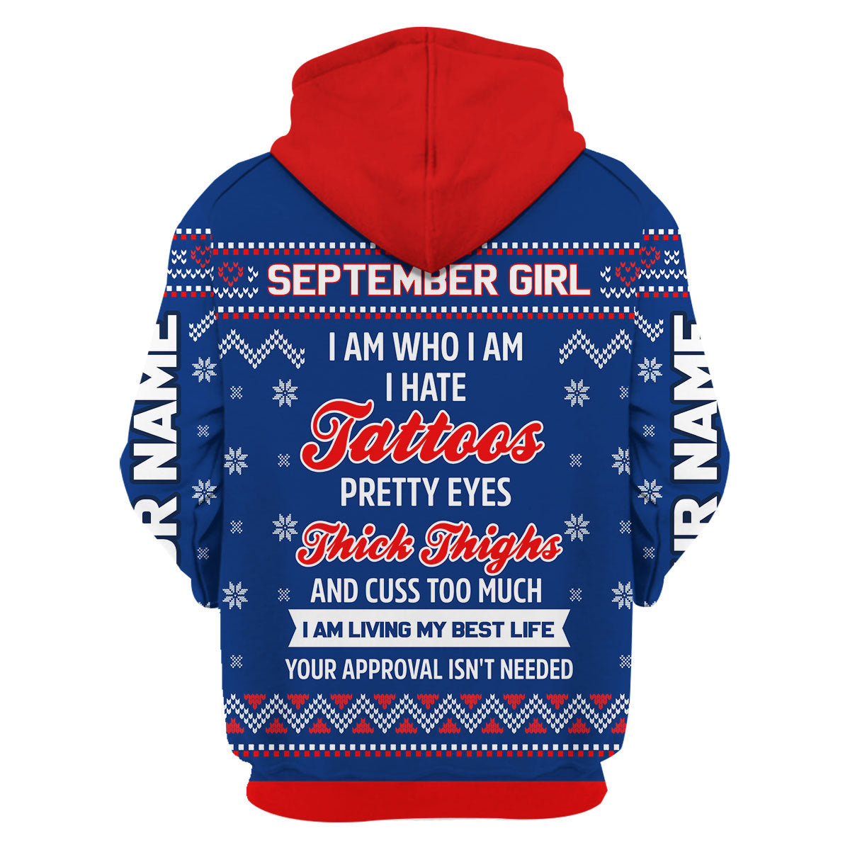 CustomsPig Personalized Tops September Girl I Am Who I Am All Over Printed
