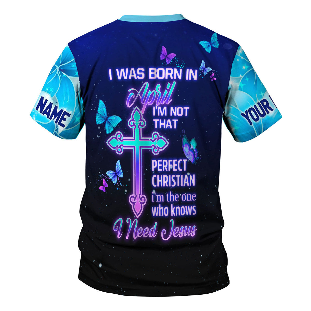 CustomsPig Personalized T-Shirt April Girl All Over Printed