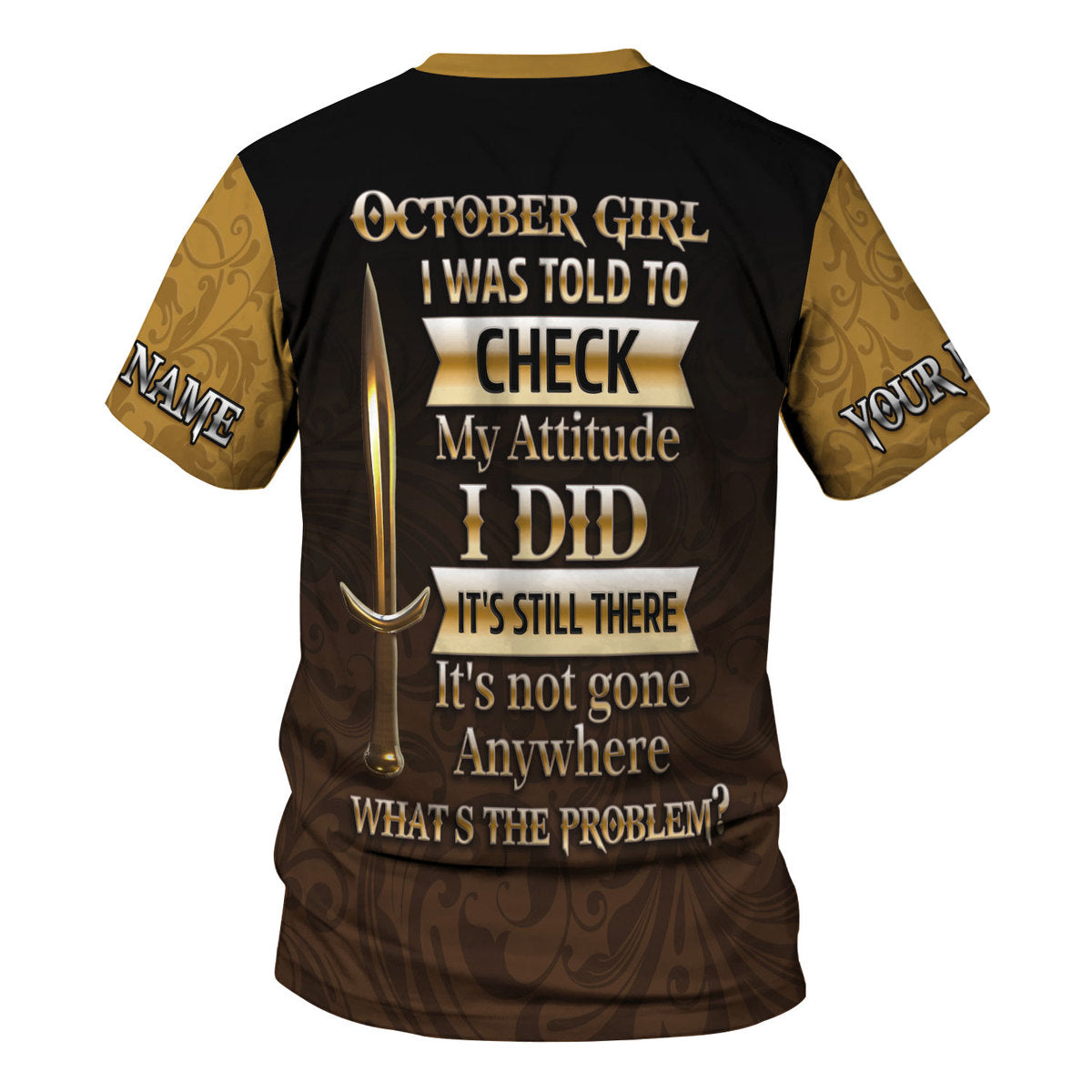 CustomsPig Personalized Tops I'm An October Girl All Over Printed