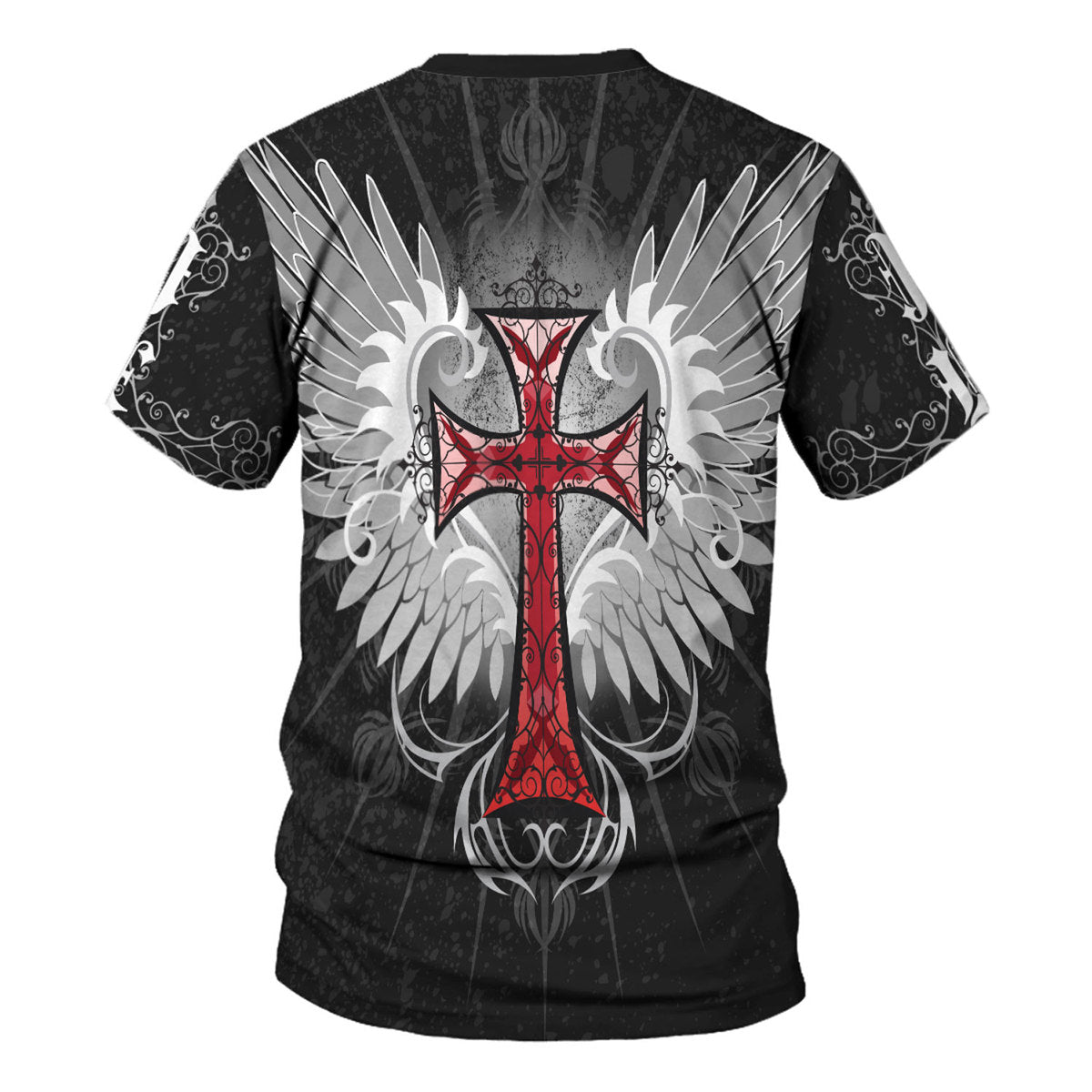 Customspig Tops Pullover Sweatshirt Sweatshirt Jesus Old English Red Cross 3D Apparel
