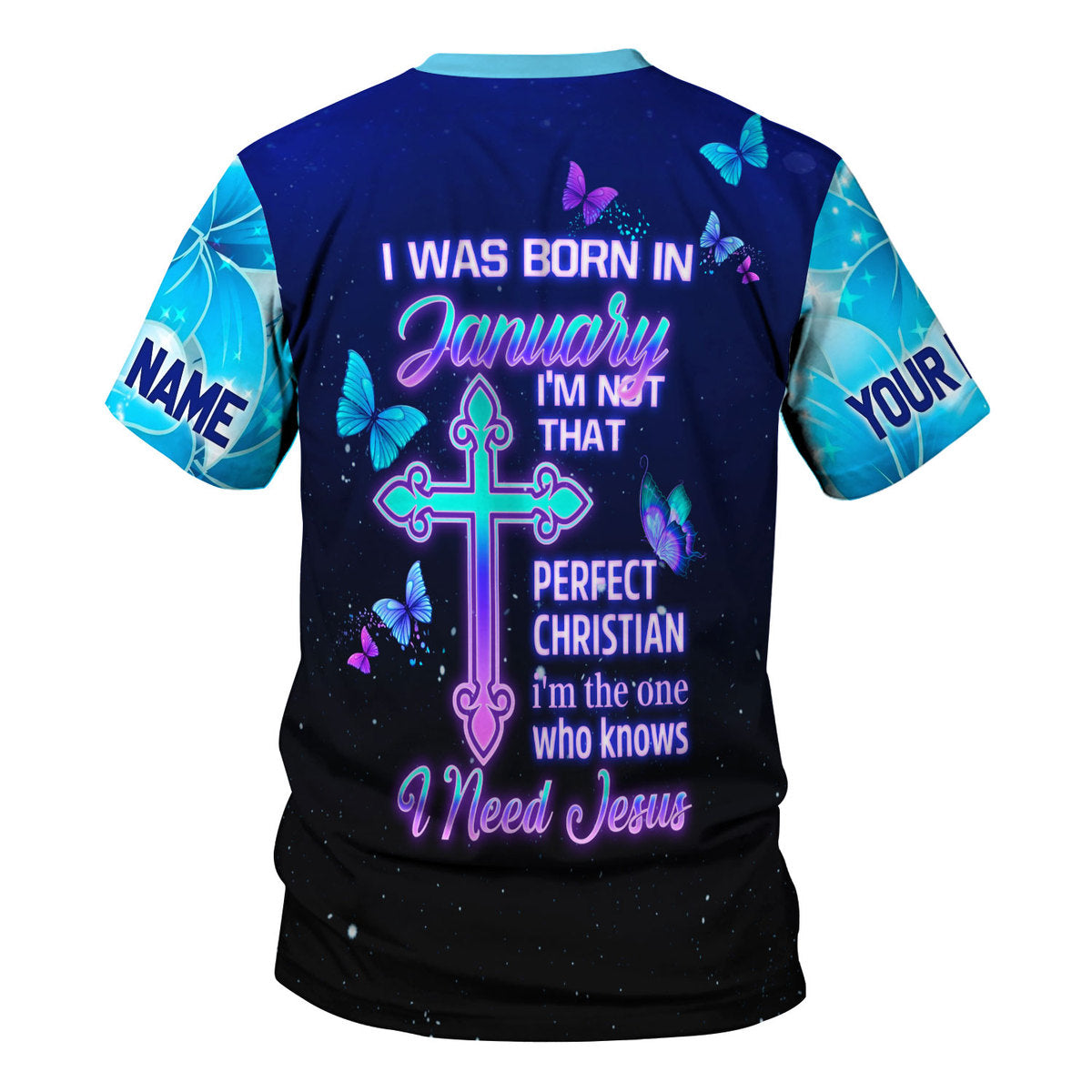 CustomsPig Personalized T-Shirt January Girl All Over Printed