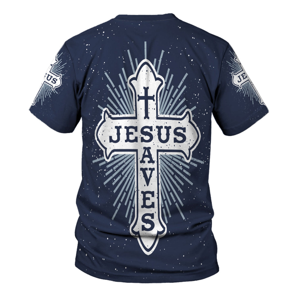 Customspig Tops Pullover Sweatshirt Sweatshirt Jesus Saves Cross On Navy Blue 3D Apparel