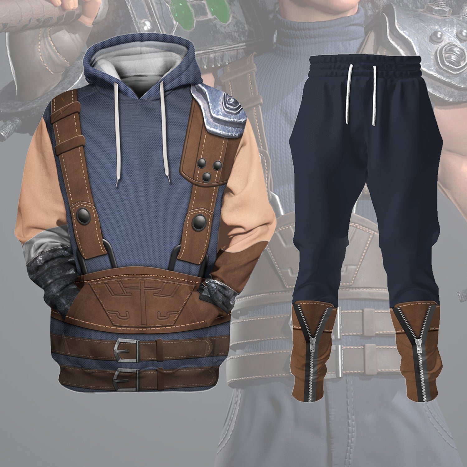 CustomsPig Cloud Strife Costumes Hoodie Sweatshirt T-shirt Tracksuit
