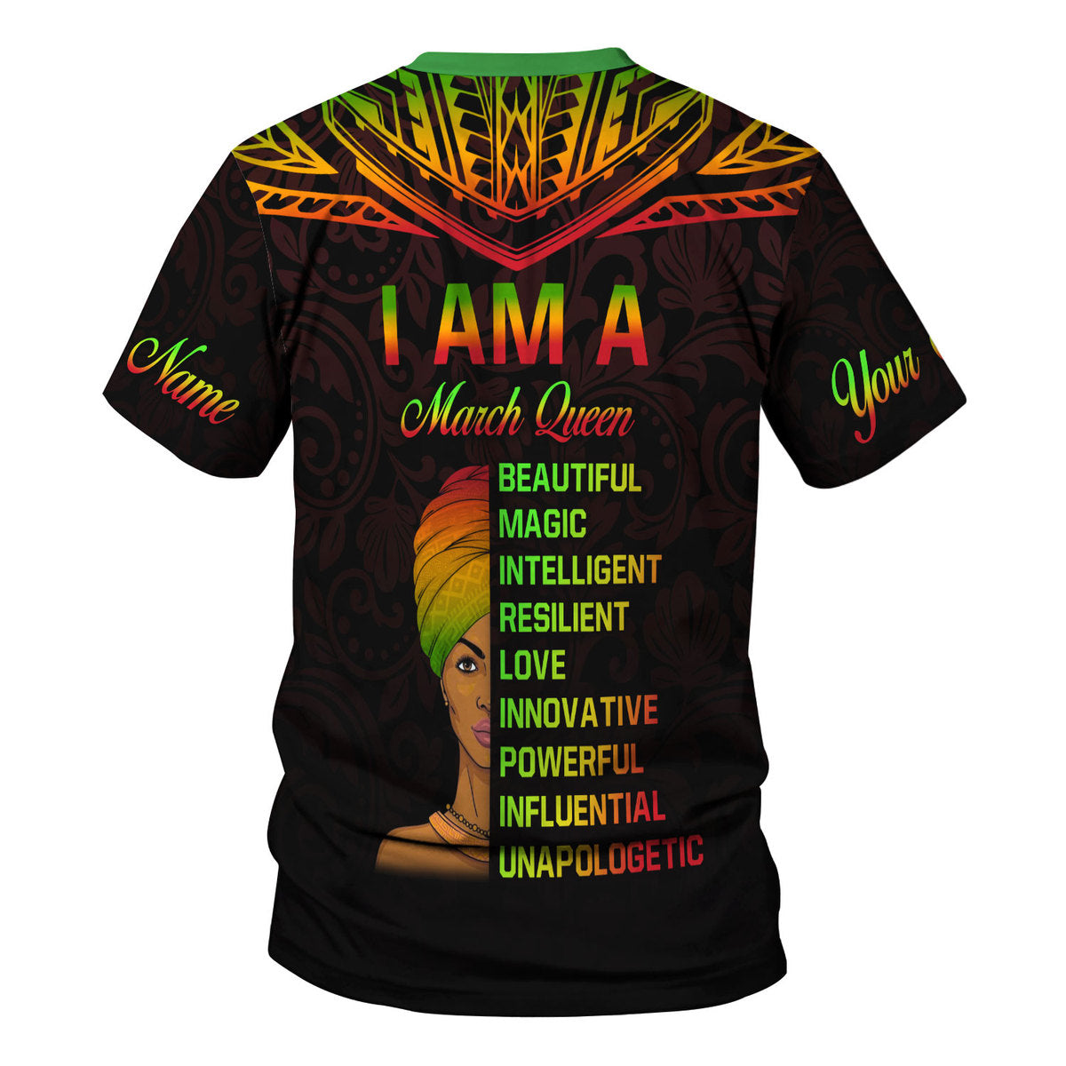 CustomsPig Personalized T-Shirt March Queen All Over Printed