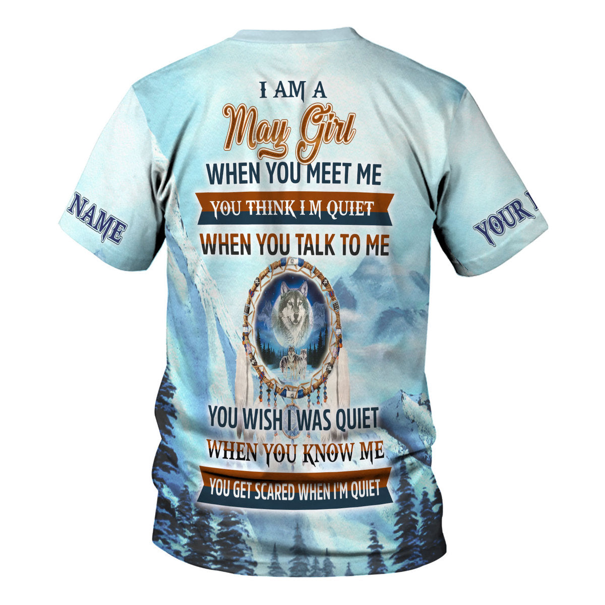 CustomsPig Personalized T-Shirt I Am A May Girl All Over Printed