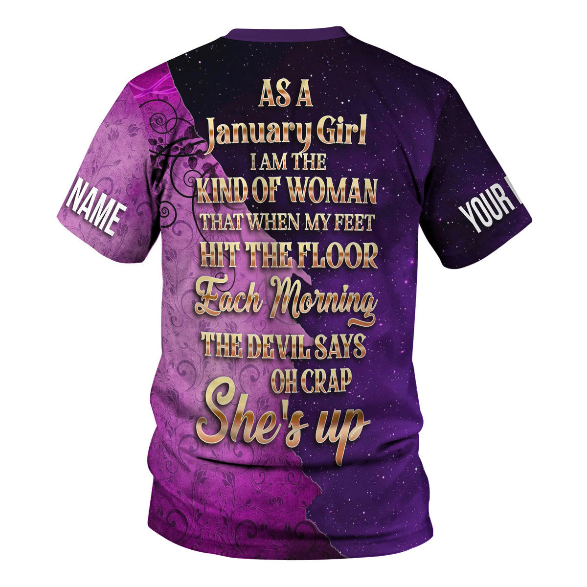 CustomsPig Personalized Tops As A January Girl All Over Printed