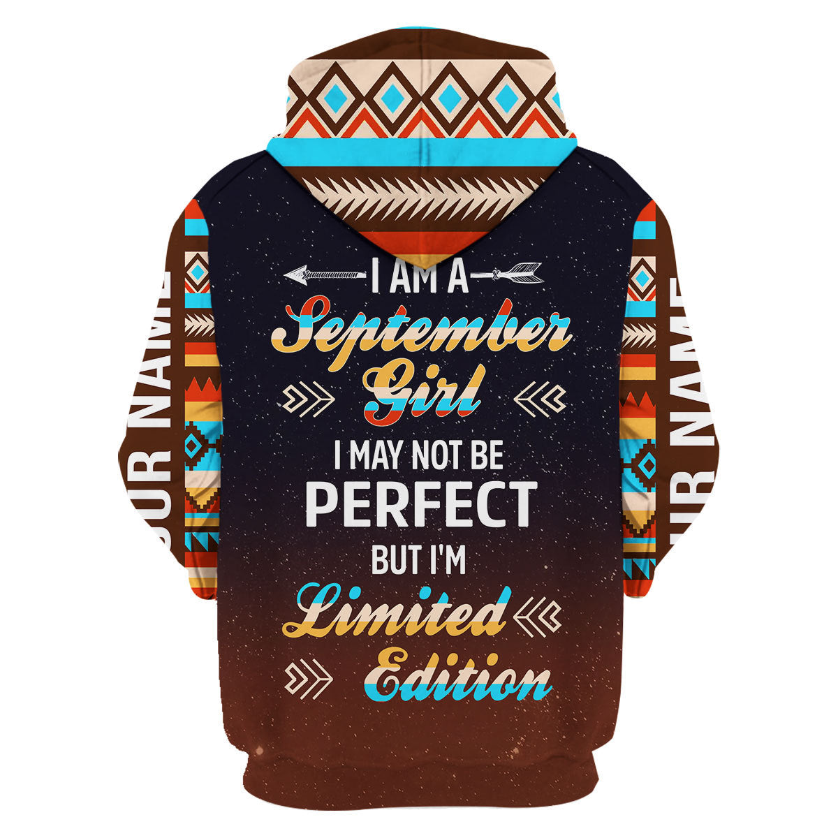 CustomsPig Personalized Zip Hoodie September Girl All Over Printed