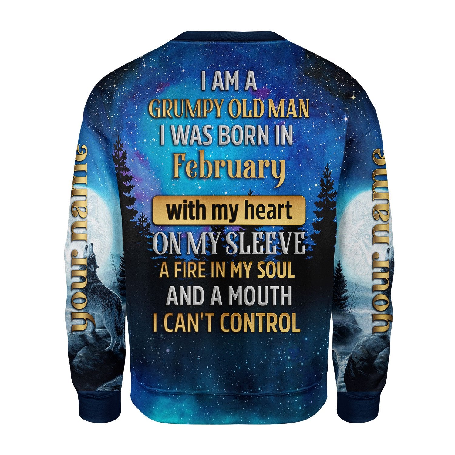 Personalized Tracksuit I Was Born In February All Over Printed