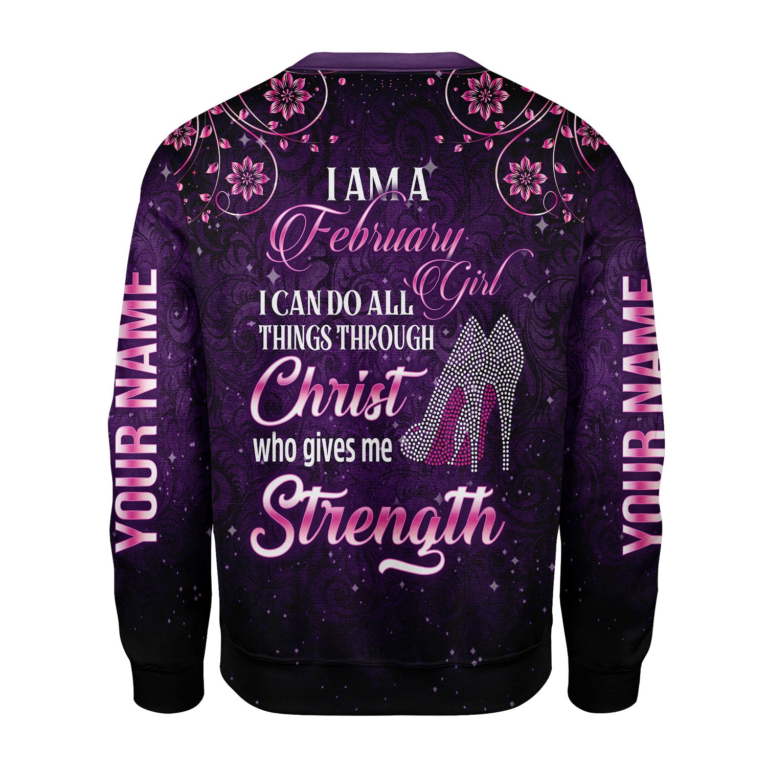 CustomsPig Personalized Ugly Sweater I Am A February Girl All Over Printed